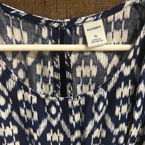 Old Navy Blue and White Tank Top